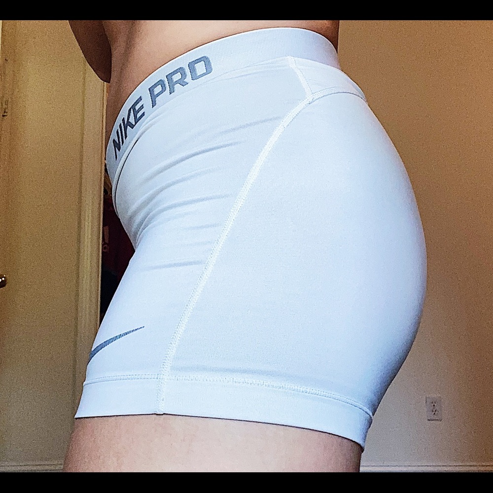 White nike pros